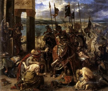 The Entry of the Crusaders into Constantinople Romantic Eugene Delacroix Oil Paintings